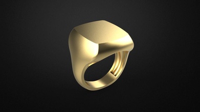 selo homem anel de modelo especial mens 3d ouro jóias stl printable pedra preciosa diamantes gem o preto jóia anéis sinete do 3d print model - Mito3D