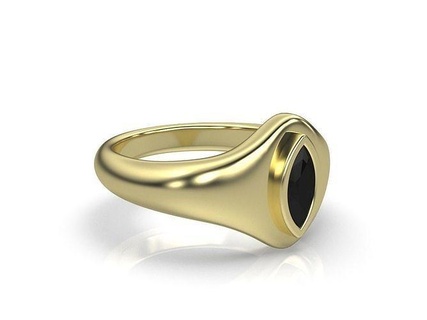 sceau Marquise anneaux bijoux bague or diamant imprimable argent mode bijou beauté engagement brillant mariage saphir 3d print model - Mito3D
