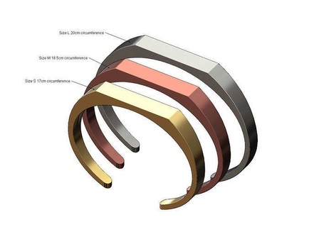sigillo piattaforma incidere polsino braccialetto stampabile gioielleria moda argento sterlina lusso incisione iniziali bracciale oro uomini etichetta braccialetti 3d print model - Mito3D