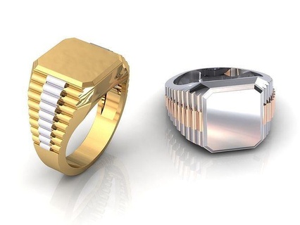 sello anillo hombre joyería joya anillos Moda hombres motociclista rolex oro imprimible caso funda reloj punk plata 3d print model - Mito3D