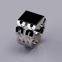 Signet Ring Onyx Schmuck Gold Silber Juwel druckbar Engagement Mode Schönheit Hochzeit Sterling 3dprint Ringe Finger 3d print model - Mito3D