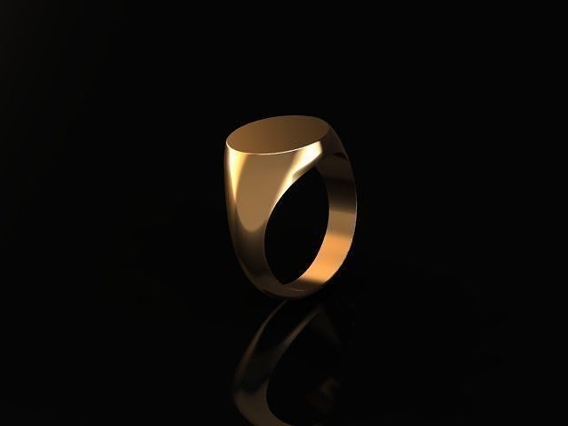 Signet Ring 3d drucken Modell Design Richtung Mauszeiger Silber Schmuck Ringe Gold 3D print model - Mito3D