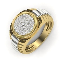 signet ring 3dm stl render 3d print model gold man watch jewelry usa canada israel printable diamond 14k luxury wealth business rings 3d print model - Mito3D