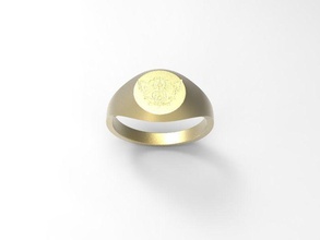 signet ring arcanum jewelry logo school band rings 3d print model - Mito3D