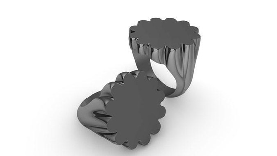 sello anillo flor amor imprimible mujer joyería oro plata Moda 3d impresión pla divertido anillos joya bricolaje diy pasatiempo 3dprint casa 3d print model - Mito3D