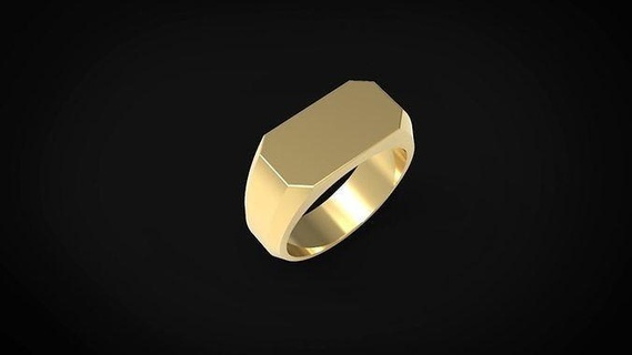 sello anillo hombres mujer unisexo modelo 3d Arte joyería joya oro constructor plata diseño paquete signetring redondo cuadrado anillos hembra caja Estados Unidos Canadá 3d print model - Mito3D