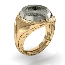 signet ring männer druckbar flieger pilot exklusiv cad silber gold juwel schmuck ringe diamant wunderschönen stl 3dm 3ds 3d print model - Mito3D