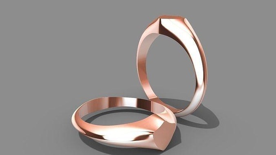 signet ring shield 3d print model love romance wedding printable jewel woman rings jewelry gold art valentine engagement 3d print model - Mito3D