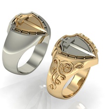 il sigillo della spada gioielli maschio anello vintage stampabile uomini esclusivo gott mit uns gioiello anelli 3dm 3ds stl oro 3d print model - Mito3D