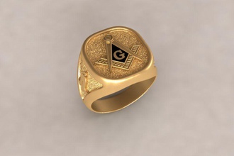 signet la joyería dedo signo de oro plata gran tamaño los anillos 3d print model - Mito3D