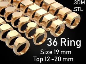 sellos básico blanco paquete joyería joya impresión 3dprinted imprimible anillos diseño anillo dorado oro prototipos plata motociclista 3d print model - Mito3D