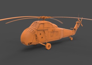 sikorsky h 34 comprar h34 choctaw helicóptero 3d modelo s 58 aeronave uh 1 huey ch 46 mar caballero unido estados ejército armada 55 oficina pasatiempo bricolaje diy automotor 3d print model - Mito3D
