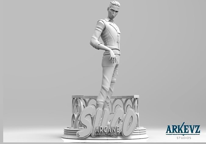silco - arcane jinx league lol legends vander vi mylo heimerdinger caitlyn statue art sculptures 3D print model - Mito3D