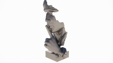 silenzioso 3d scultura arte astratto decorazione contemporaneo sculture 3d print model - Mito3D