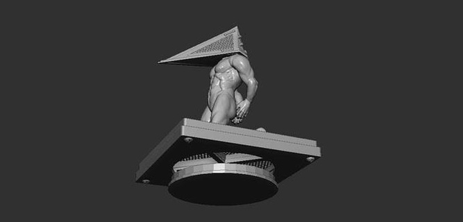 Leise Hügel pelicula Personaje arte Terror impresion3d Kunst Skulpturen 3d print model - Mito3D