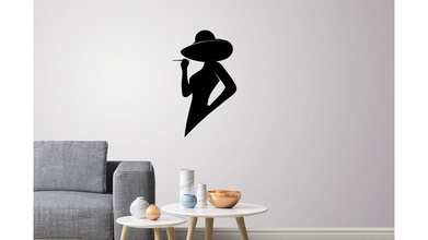 silhouette lady profile wall art artistic printing 3d model decor decoration woman other 3d print model - Mito3D