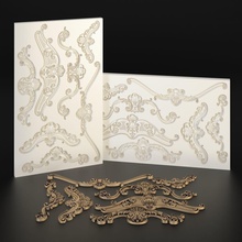 silicona molde decoración bricolaje diy adornos relleno cnc arcilla moldear resina epoxy yeso prensa formar caucho galleta pasatiempo 3d print model - Mito3D