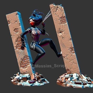 seta Cindy Luna donna uomo Ragno ragazza ragno carattere eroi meraviglia arte sculture 3d print model - Mito3D