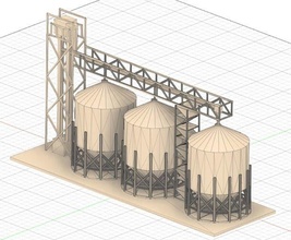 silos partes granjas modelo 3d impresión imprimible pla petg granjero maquinaria agrícola pasatiempo bricolaje diy mecánico 3d print model - Mito3D