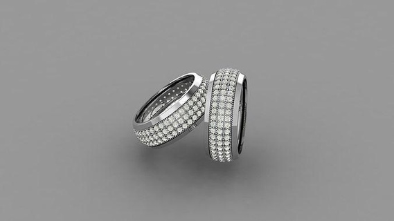 Silber Band 310 Gold Schmuck druckbar Ring Diamant Hochzeit Engagement Sterling Mode Platin Schönheit Prototyp entwickeln Ringe 3d print model - Mito3D