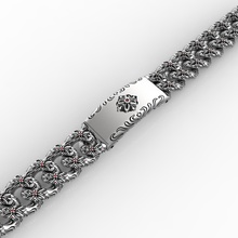silver bracelet rp magics prototyping cnc 3d printing 3dm editing jewelry biker jewel printable bracelets 3d print model - Mito3D