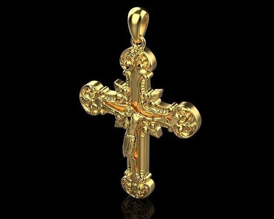 silver cross 139 cross orthodox jesus christ cathedral christian religion church blessed nazareth jewelry silver madonna art gold luxury  3d print model - Mito3D