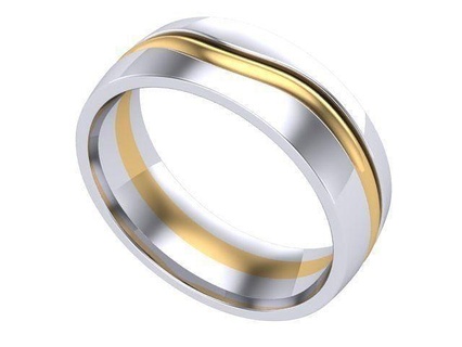 Silber Gold Band Diamanten golden Schmuck Ringe 3d print model - Mito3D