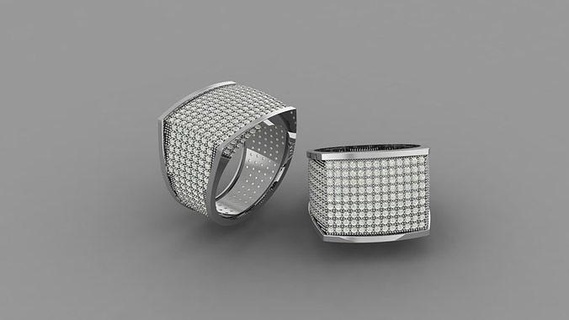 Silber Ring 309 Schmuck Gold druckbar Diamant Hochzeit Juwel Sterling Platin Mode Prototyp entwickeln Finger Schönheit Weiß Ringe 3d print model - Mito3D