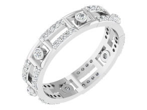 plata anillo de diamantes la impresión 3d model 2 joyería el diamante compromiso piedras preciosas ornamento precioso los anillos solitaire varios modelos gem imprimible boda 3d print model - Mito3D