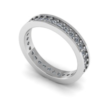 anel de prata withdiamonds jóias platina luxo gem disjunct o casamento precioso printable diamante jóia celebração brilhantes isolado brilhando engajamento branco plano fundo anéis 3d print model - Mito3D