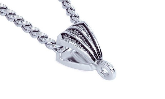 silver shild bail pendant gold printable diamond wedding cad neklace jewellery jewel gift unique brutal 3dprint sterling jewelry pendants 3d print model - Mito3D