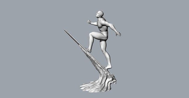 argent surfeur anime modèle animal personnages Jeu imprimable sculpture décoratif lutin mage engrener électronique science ingénierie monstre loisir DIY mécanique pièces 3d print model - Mito3D