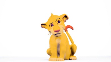 simba roi lion de disney jeux-jouets amimal jeu jouet lowpoly thelionking le la forêt imprimable jeux les jouets 3d print model - Mito3D