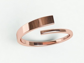 simple-moderne-bague-207 bijoux de l'anneau simple la bande cool minimaliste géométriques mariage personnaliser or d'argent les anneaux 3d print model - Mito3D