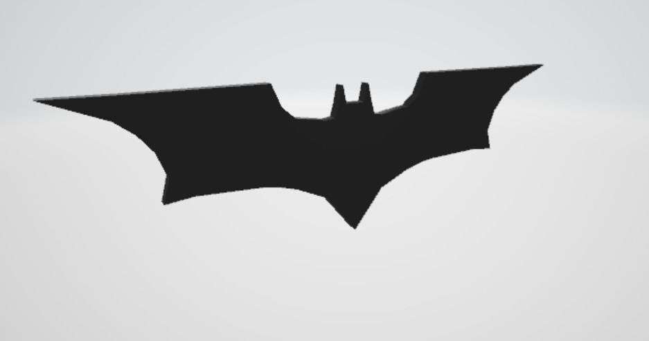 semplice batman logo dc supereroe comico passatempo fai 3D print model - Mito3D