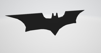 semplice batman logo dc supereroe comico passatempo fai 3d print model - Mito3D