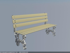 simple bench house outdoor park vila 3d print model - Mito3D