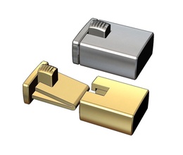 basit Kutu toka geçiş kilit kapatma Zincir kolye mücevher altın gümüş yazdırılabilir bracelete takı moda tokalar 3d print model - Mito3D