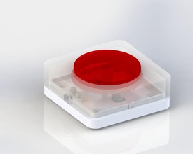 simple botón casa de plástico seguridad la herramienta protección el control lego aislado blanco electricidad otros 3d print model - Mito3D