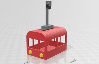 simples cabo carro bonde bondinho transporte alpes jogos brinquedos 3d print model - Mito3D
