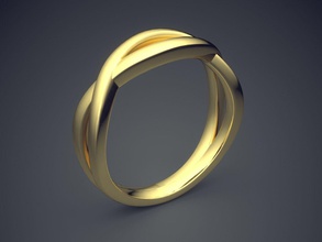 einfach klassisch geflochten feminin ring gold juwel schmuck ringe hochzeit engagement diamant brillant cad platin druckbar silber design 3d print model - Mito3D