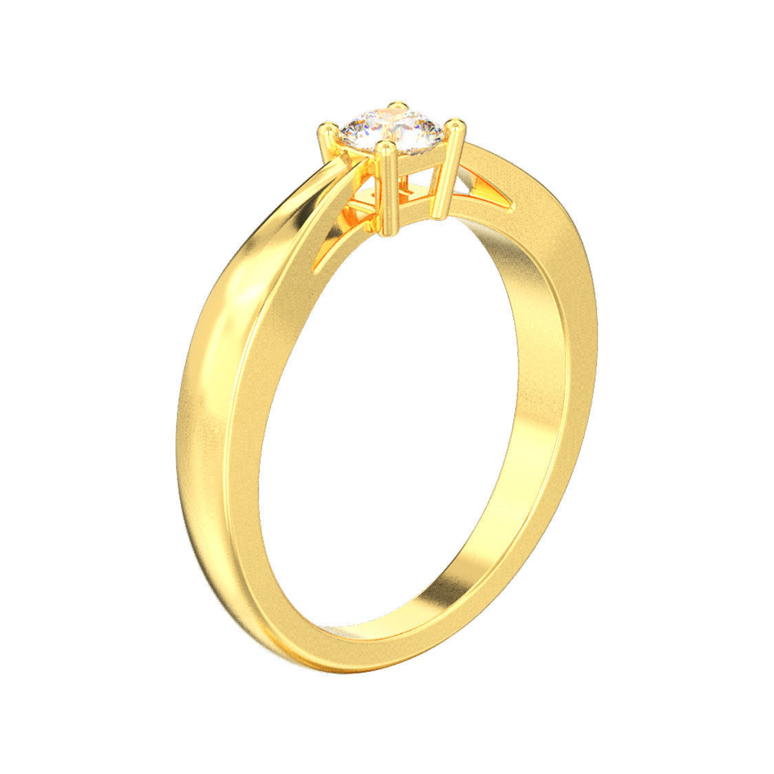 ein einfaches, klassisches engagement Solitär-Diamant-ring Schmuck ring classic solitaire Hochzeit bedruckbar ist diamond Juwel Mode Schönheit drucken design 3d kostbar Ringe Diamant-ring Mode-ring 3D print model - Mito3D
