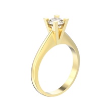 simple classic engagement solitaire ring diamond jewelry 3d wedding printable jewel gold marriage gemsone one precious luxury design model jewellery rings 3d print model - Mito3D