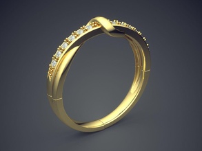 simple classic golden gorgeous engagement ring jewelry gold jewel jewellery rings wedding diamond brilliant cad gem platinum printable silver detail design 3d print model - Mito3D