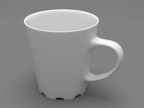 simples café copo chá bebida vidro talheres bebendo casa cozinha jantar oco sc rolo 3d print model - Mito3D