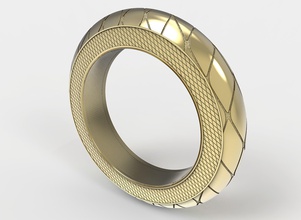 basit elmas desen yüzük takı moda altın parlayan tasarım lüks sterling yazdırılabilir mücevher düğün sırlı 3d print model - Mito3D