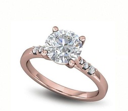 sencillo diamante anillo 03 básico imprimible plata hojas perennes vida platino enganchar pulsera oro joyería joya boda compromiso moda belleza solitario anillos 3d print model - Mito3D