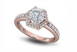 sencillo diamante anillo 05 básico imprimible plata hojas perennes vida platino enganchar pulsera oro joyería joya boda compromiso moda belleza solitario anillos 3d print model - Mito3D
