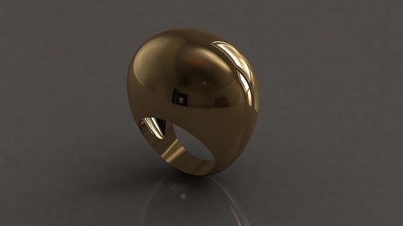 basit kubbe yonca yüzük altın takı mücevher bilezik kolye küpe elmas yakut safir sitrin zümrüt yazdırılabilir Beyaz Altın gül gümüş matris gergedan yüzükler 3d print model - Mito3D