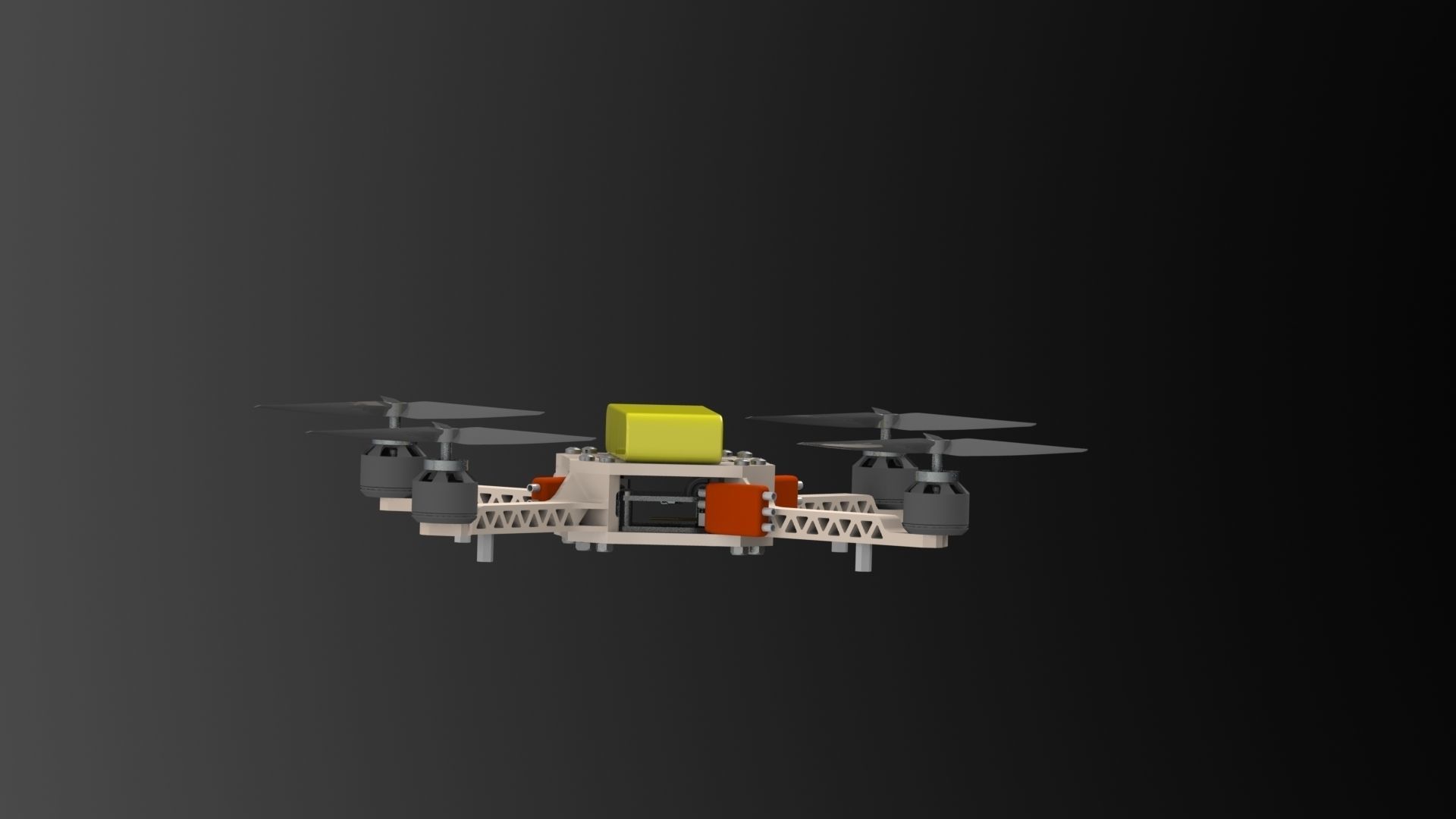 basit drone modeli hobi-diy 3d baskı mod model üretim hobi diy Robotik 3D print model - Mito3D